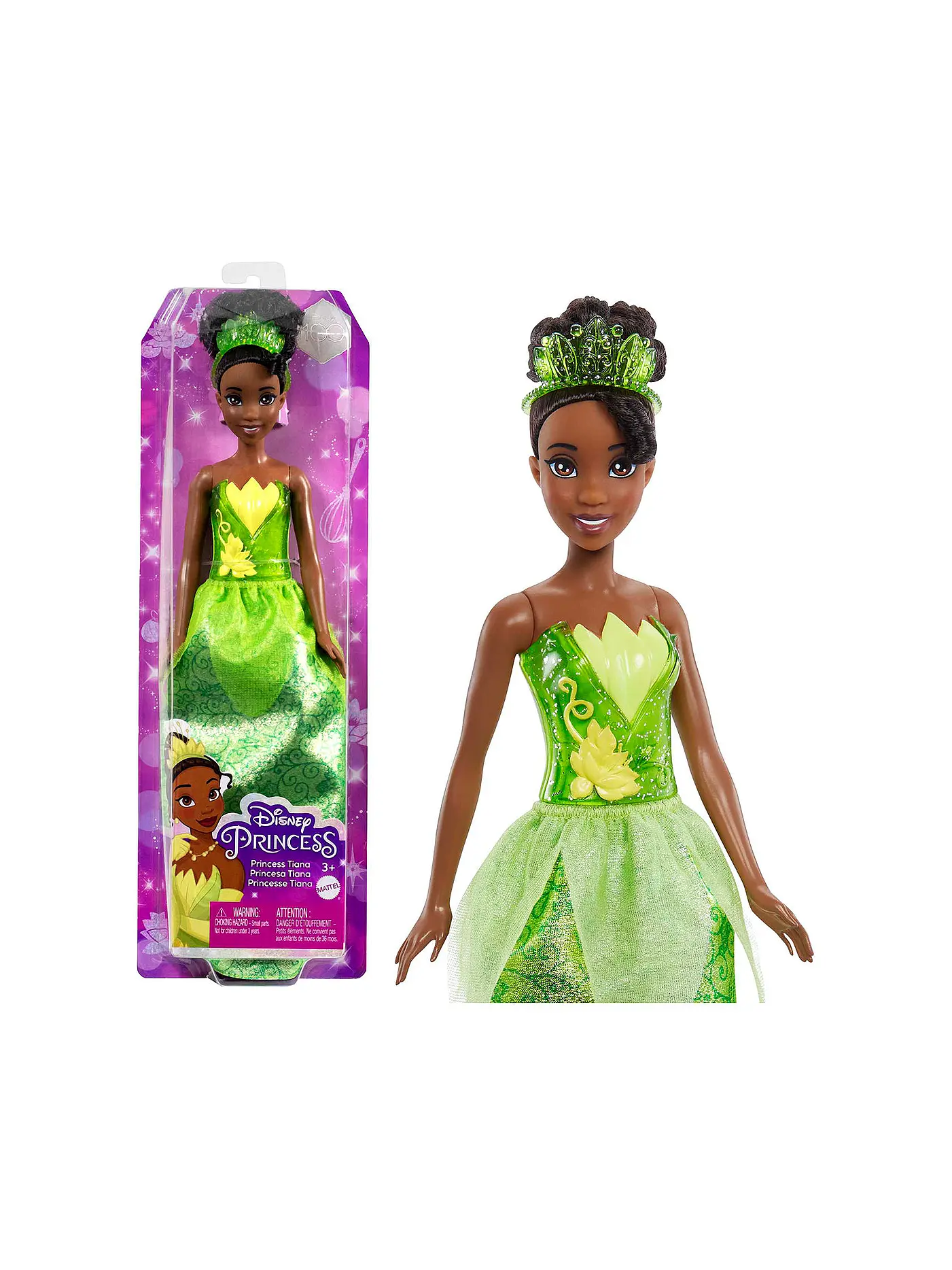 MATTEL | Barbie Disney Prinzessin Tiana-Puppe | 